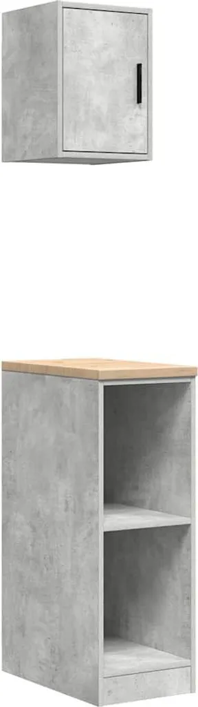 Armoire de garage grise en bois composite 2 unités design industriel