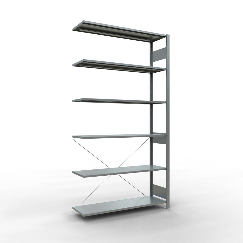 Stecksystem Anbauregal - 2500x1300x400 mm, Typ 150 kg
