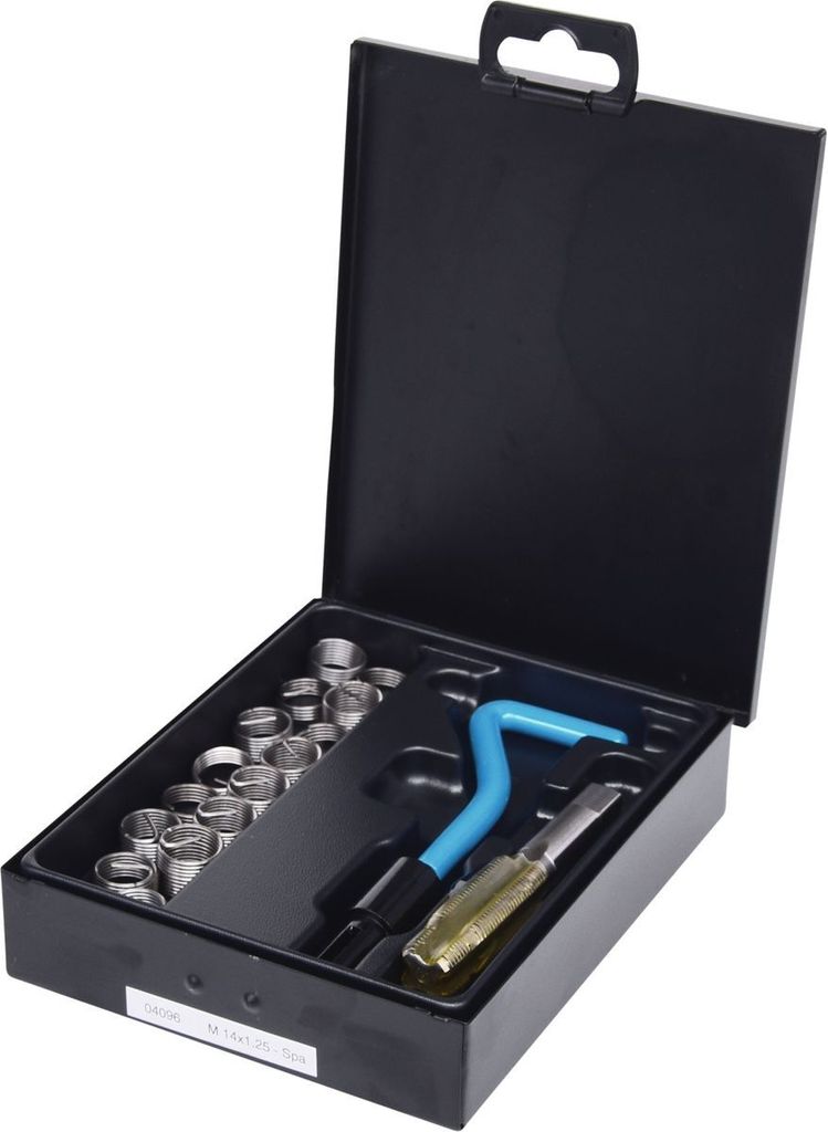 KS Tools Nirostahl Gewinde-Reparatur-Satz M14x1,25 mm, 17-tlg.
