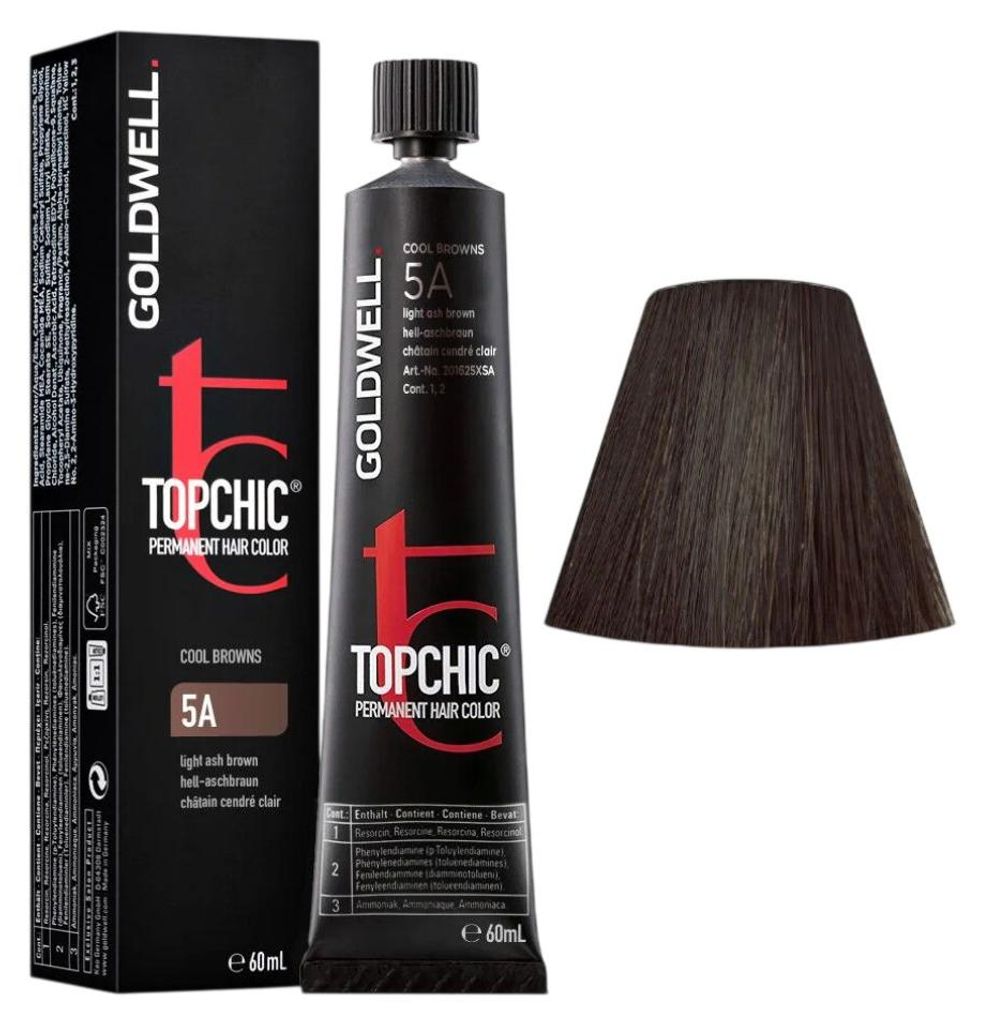 Goldwell Topchic Tube C5A Light Ash Brown 60ml  - colore Immagine del prodotto 