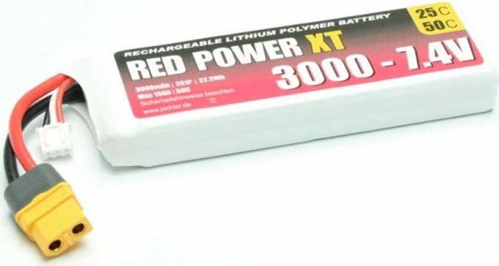 LiPo Akku RED POWER XT 3000 - 7,4V