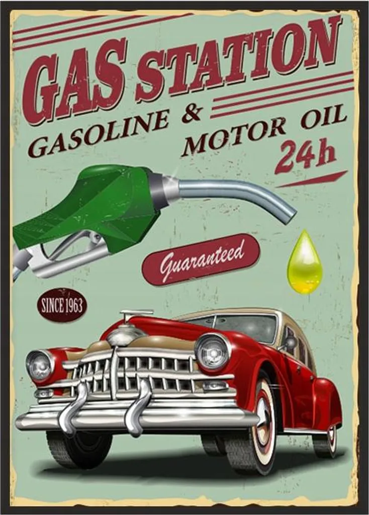 Offerta Poster Incorniciato 53x73 Garage Car P1849 | Prezzo Outlet