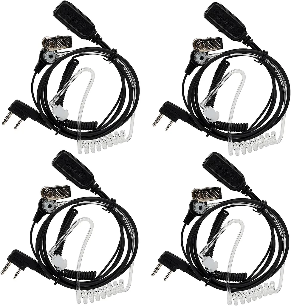 Écouteur Talkie-Walkie VOX avec Design Bobine Confortable - 4 Pièces