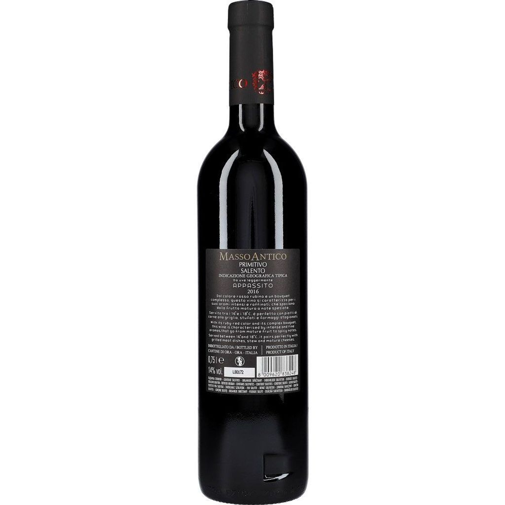 Masso 14% 0,75L Rotwein Primitivo Antico
