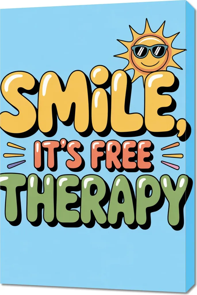 Quadro Motivazionale 60x90 Smile - Affermazioni Positive per la Casa