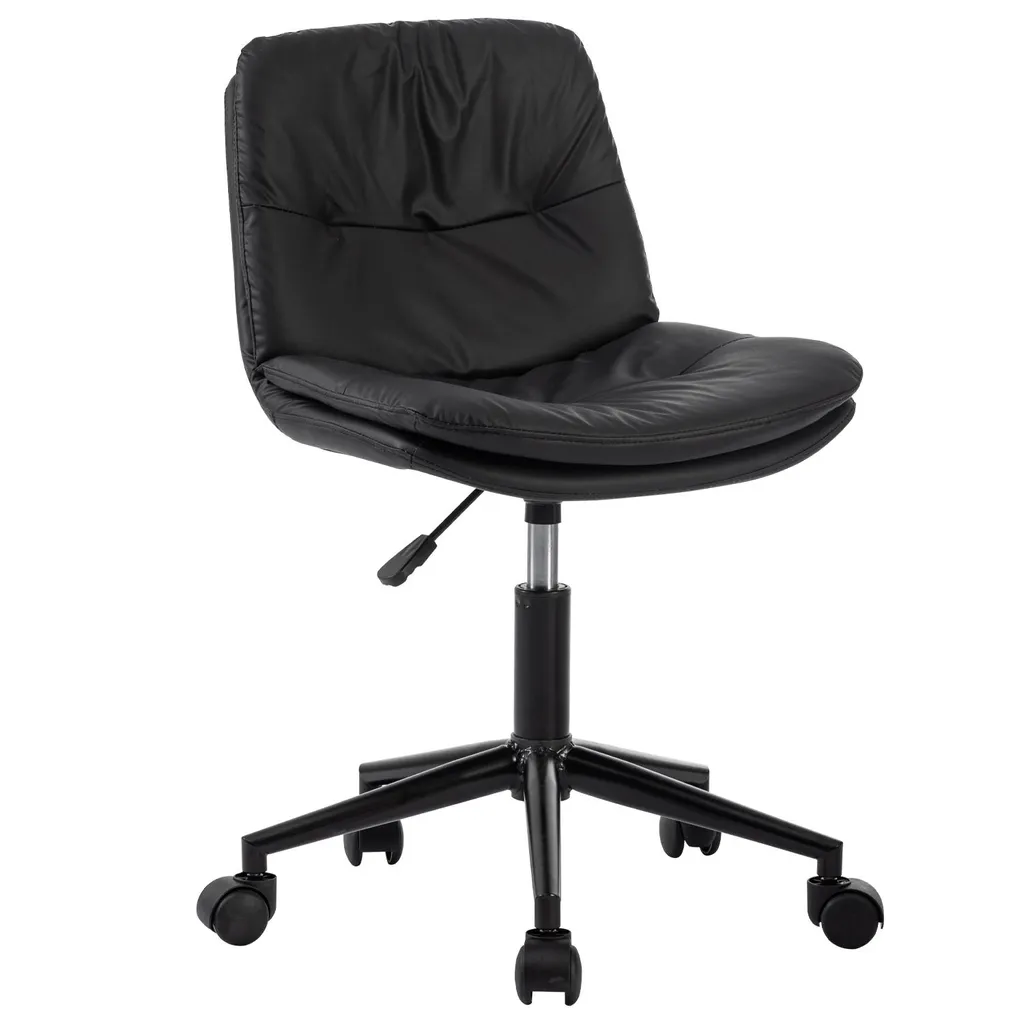 Chaise de bureau SevenComfort noire pivotante 360 sans accoudoir