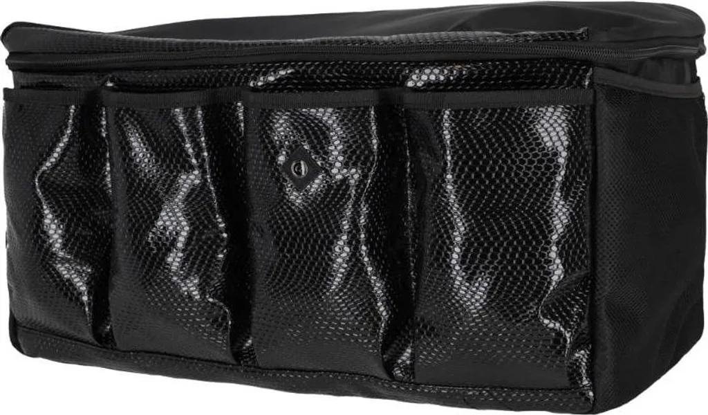 Sac de boxe QHP Croco noir - Sac de pansage pour matériel d'équitation