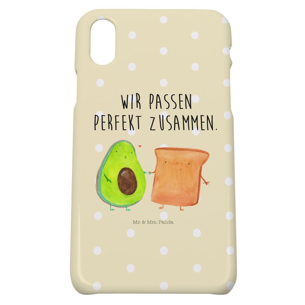 Mr. & Mrs. Panda Iphone 10 Handyhülle Avocado Toast - Gelb Pastell - Geschenk, Liebe, Handy Case, Freundin, X, Hochzeit, Hülle