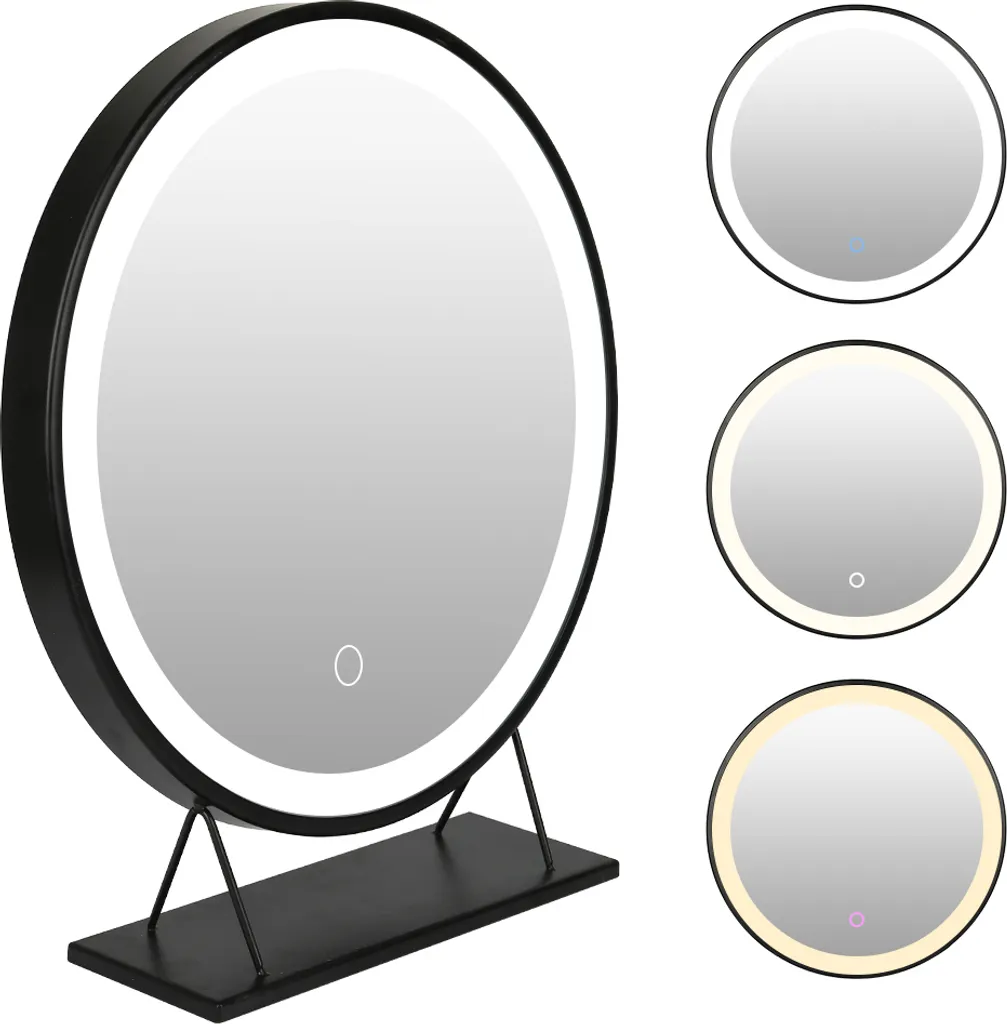 Miroir LED Tactile 50cm WYCTIN à Intensité Variable pour Chambre