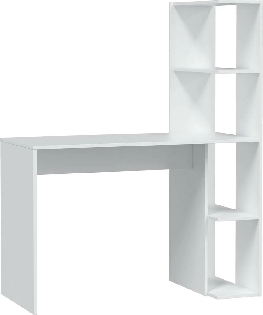 Scrivania per Cameretta Dmora Abba con Libreria 110x50x136 cm