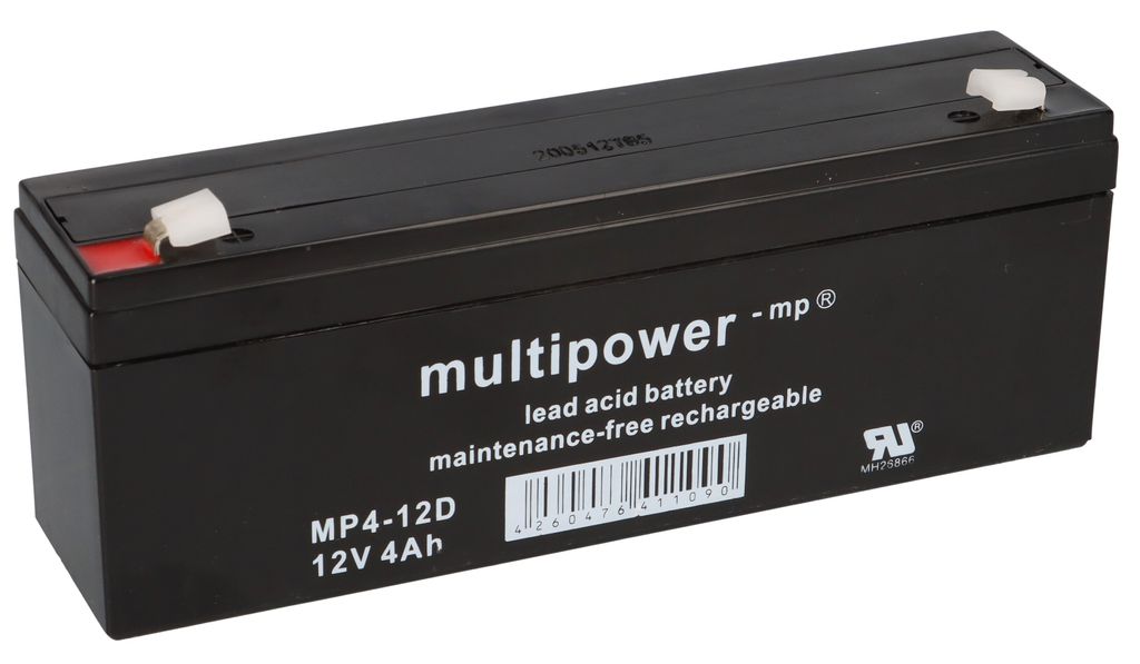 Batteria al piombo Multipower MP4-12D Pb 12V / 4Ah Faston Immagine del prodotto 