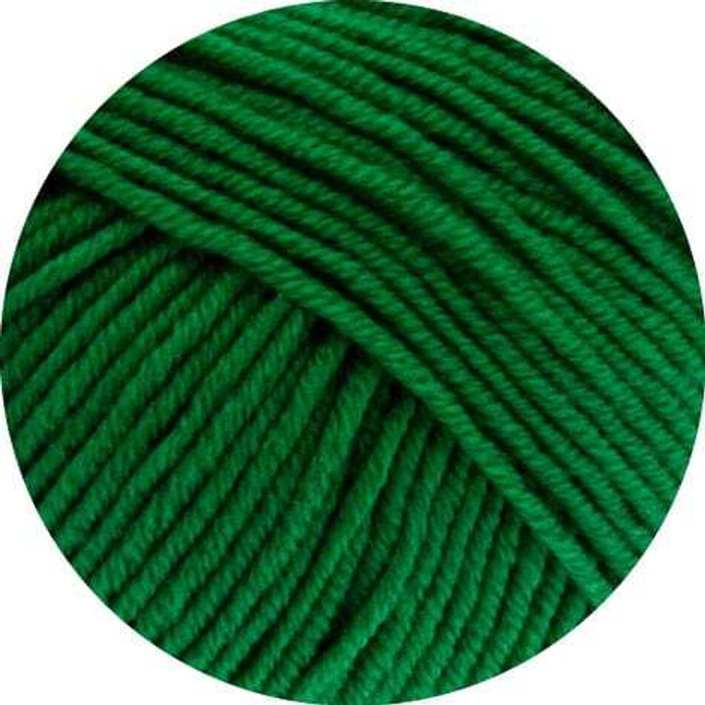 A close-up view of green yarn.