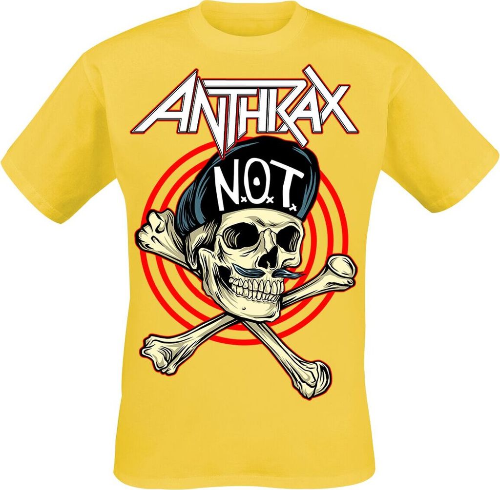 Anthrax T-Shirt Herren Not Man gelb Band-Merch, Bands 100% Baumwolle XL