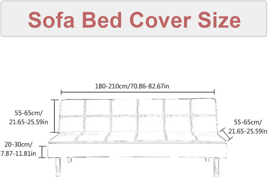 Easy-Going Housse de Canapé Extensible Bordeaux pour Futon sans Bras - 10
