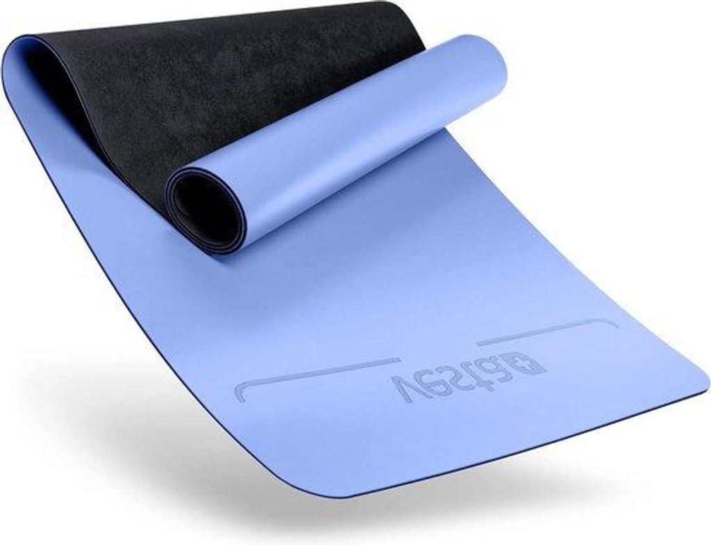 Gymnastikmat aus PU, ohne Markierungen, antislip, griß, für Fitness und Yoga