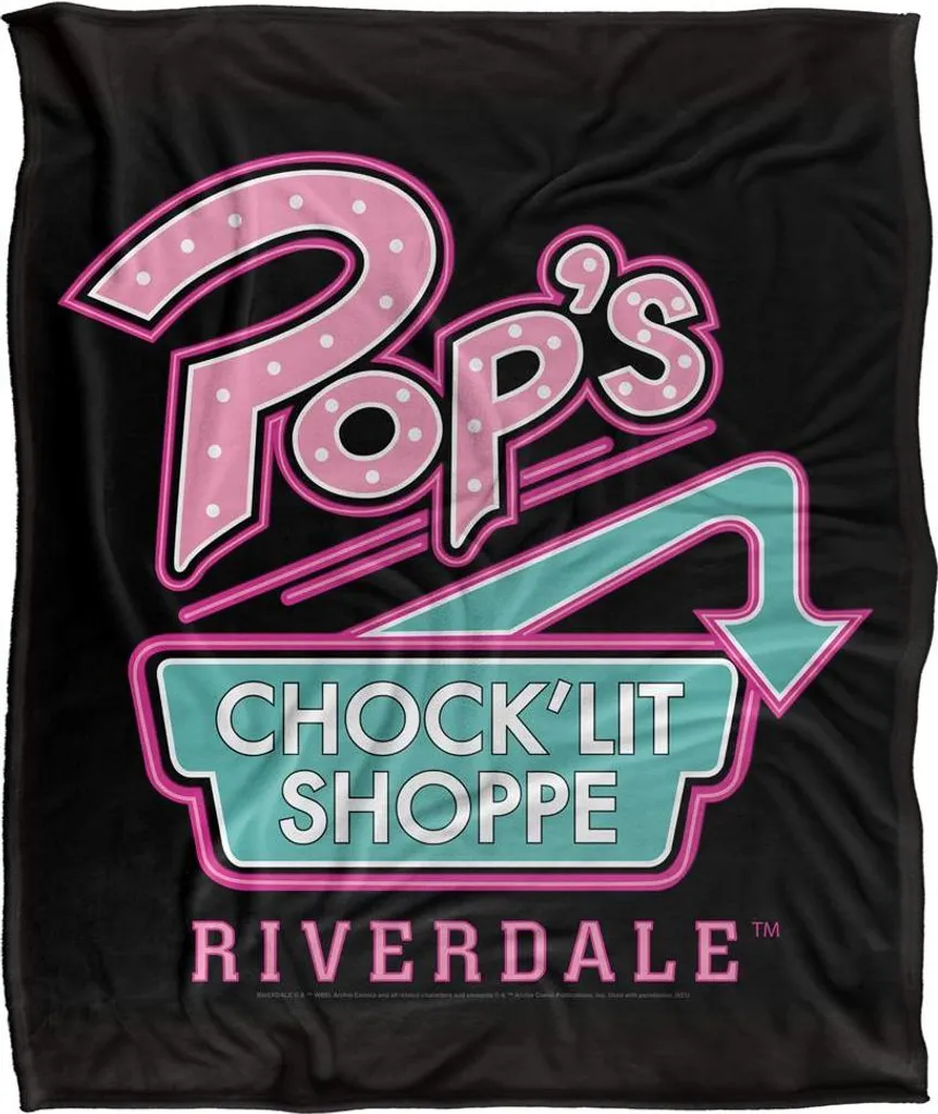 Couverture Riverdale Pop's Chock'lit Shoppe TV24714 Soyeux Noir et Rose