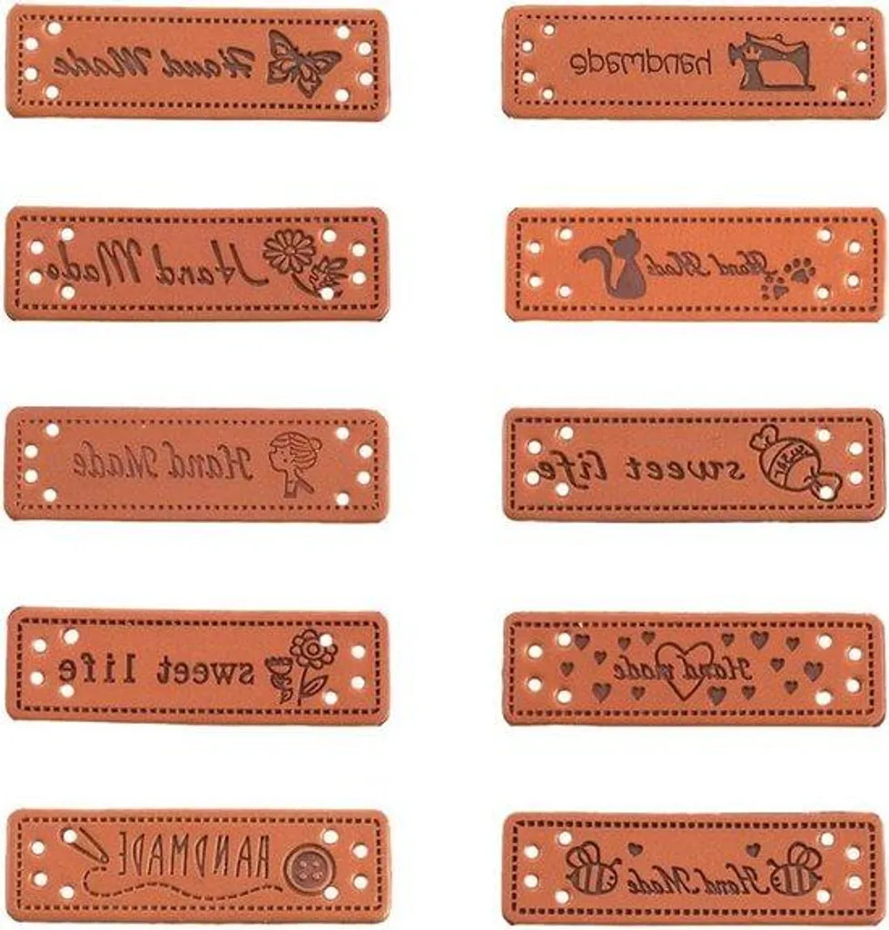 Lot de 100 écussons en simili cuir pour décoration de sacs et souliers