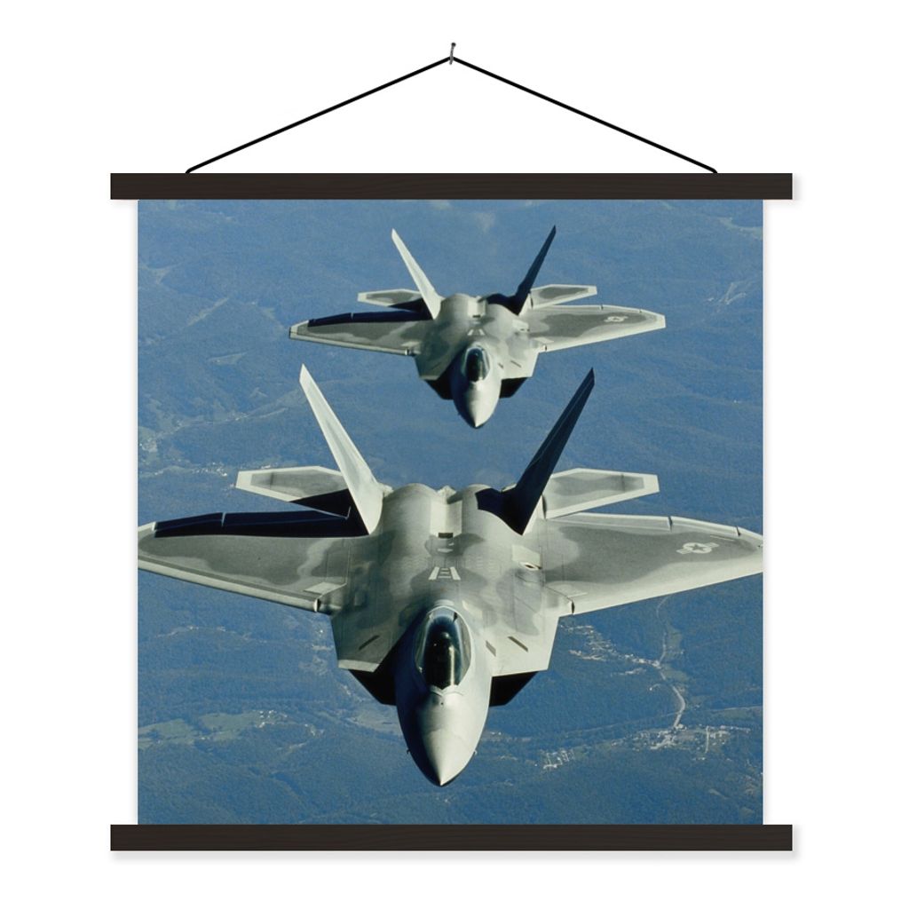 MuchoWow Textilposter Zwei Kampfjets auf der amerikanischen Utah 40x40 cm mit schwarzem Rahmen - Fotos