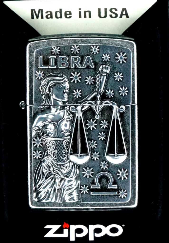 Zapalova? Zippo Libra znamení zv?rokruhu Váhy chrom Street Obrázek produktu 