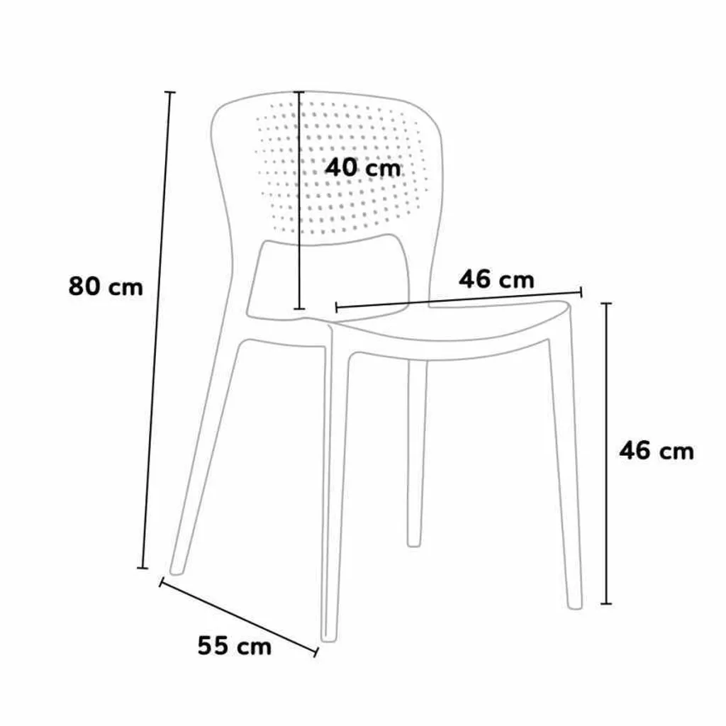 Chaise de jardin Giulietta blanche résistante et empilable pour terrasse - 5