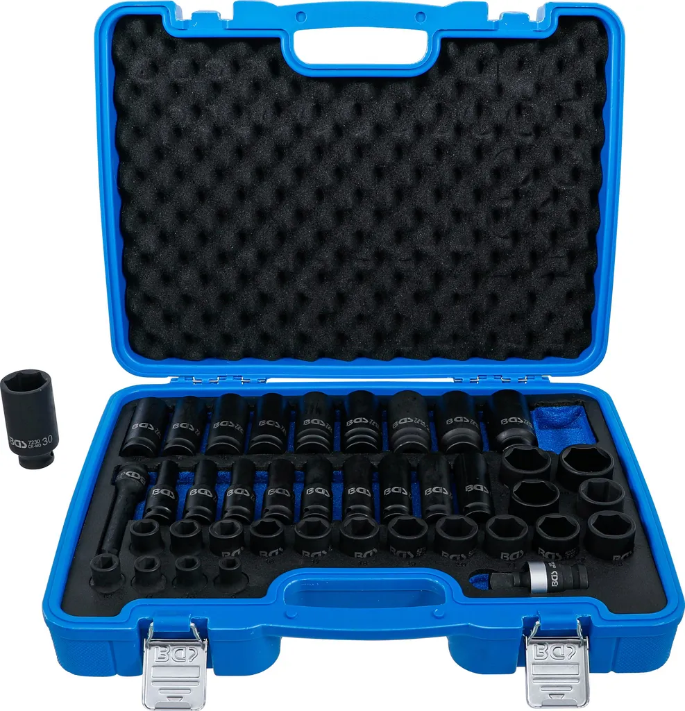 Coffret de douilles à chocs hexagonales pour mécanique auto 1/2" 40 pcs