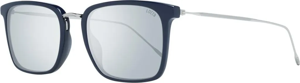 Lunettes de soleil pour homme Lozza en acétate bleu design rectangulaire