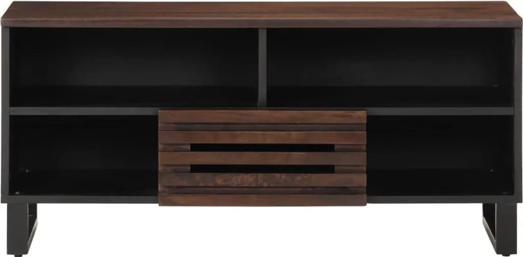 Mobile TV vidaXL in Legno di Mango Marrone 100x34x46 cm