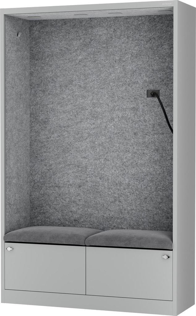 JAN NOWAK Akustikkabine Telefonkabine Meetingkabine SALLY MentalBox Grey Fog 115 cm