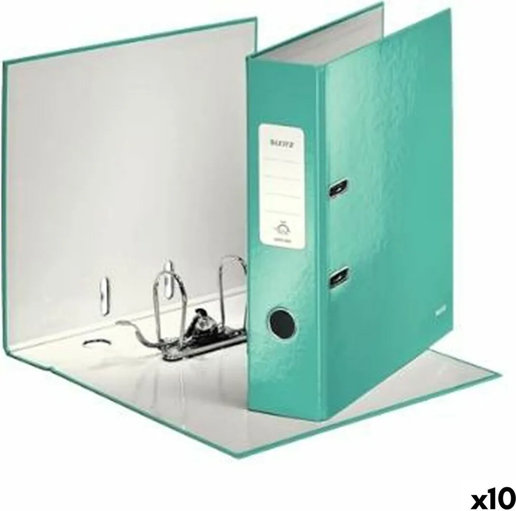 Classeurs à levier Leitz 180° Wow Turquoise A4 - Pack de 10 pièces
