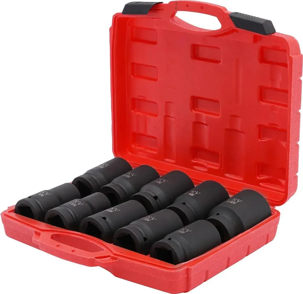 Coffret de douilles à chocs longues pour visseuse pneumatique 10 pcs