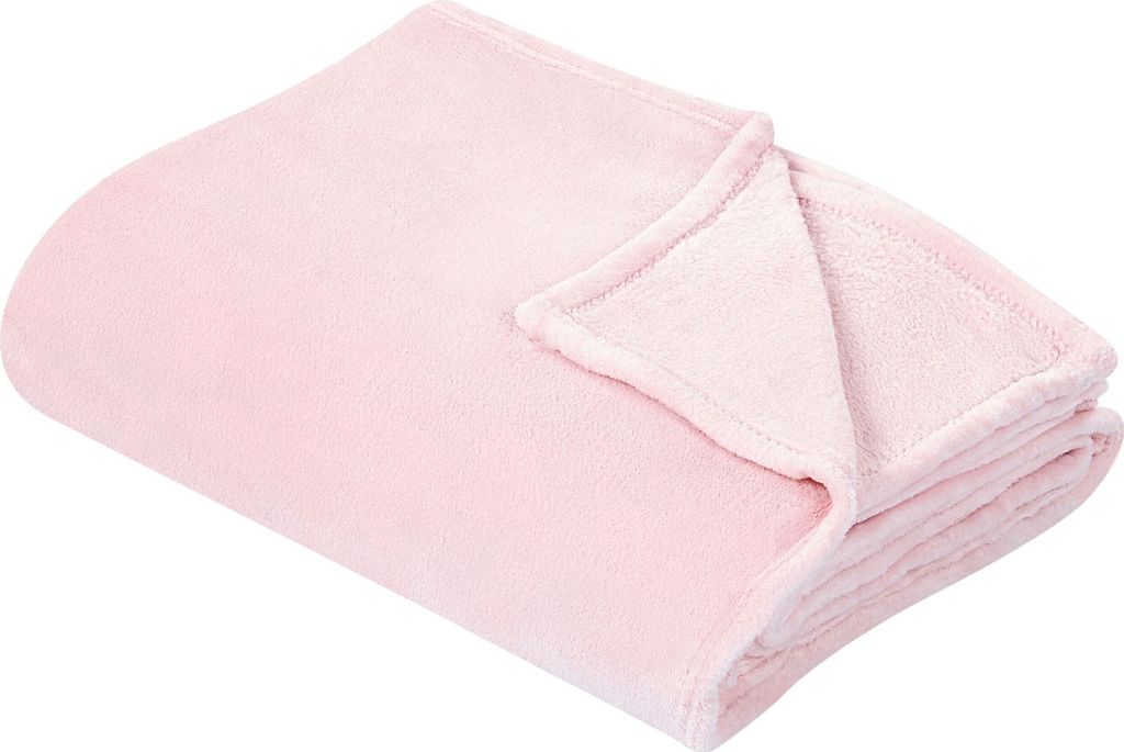 BELIANI Kuscheldecke Rosa Polyester Stoff 150 x 200 cm Einfarbig Modern Überwurf für Bett Sofa Couch Sessel Erwachsene Kinder Wohnzimmer Schlafzi...