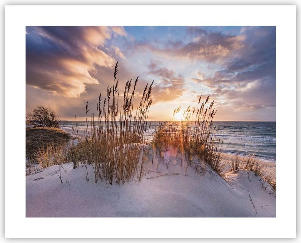 Poster - Poster ohne Rahmen - Westen auf der Strand - 50x40 cm - Wand Bild - Wanddeko - Wandbilder - Kunstposter - Wandposter - Bilder - Kunstdruck...