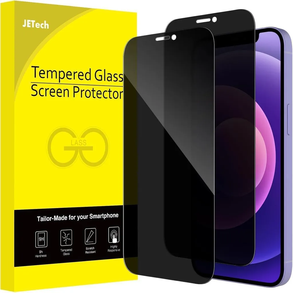 Verre Trempé iPhone 12 / 12 Pro 6,1" Film Protection Écran Anti-Espion x2