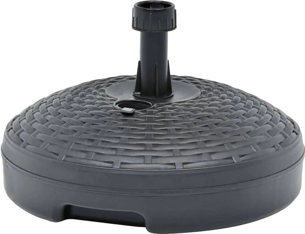Pied de parasol stable 20L : fini les chutes de parasol en anthracite rotin