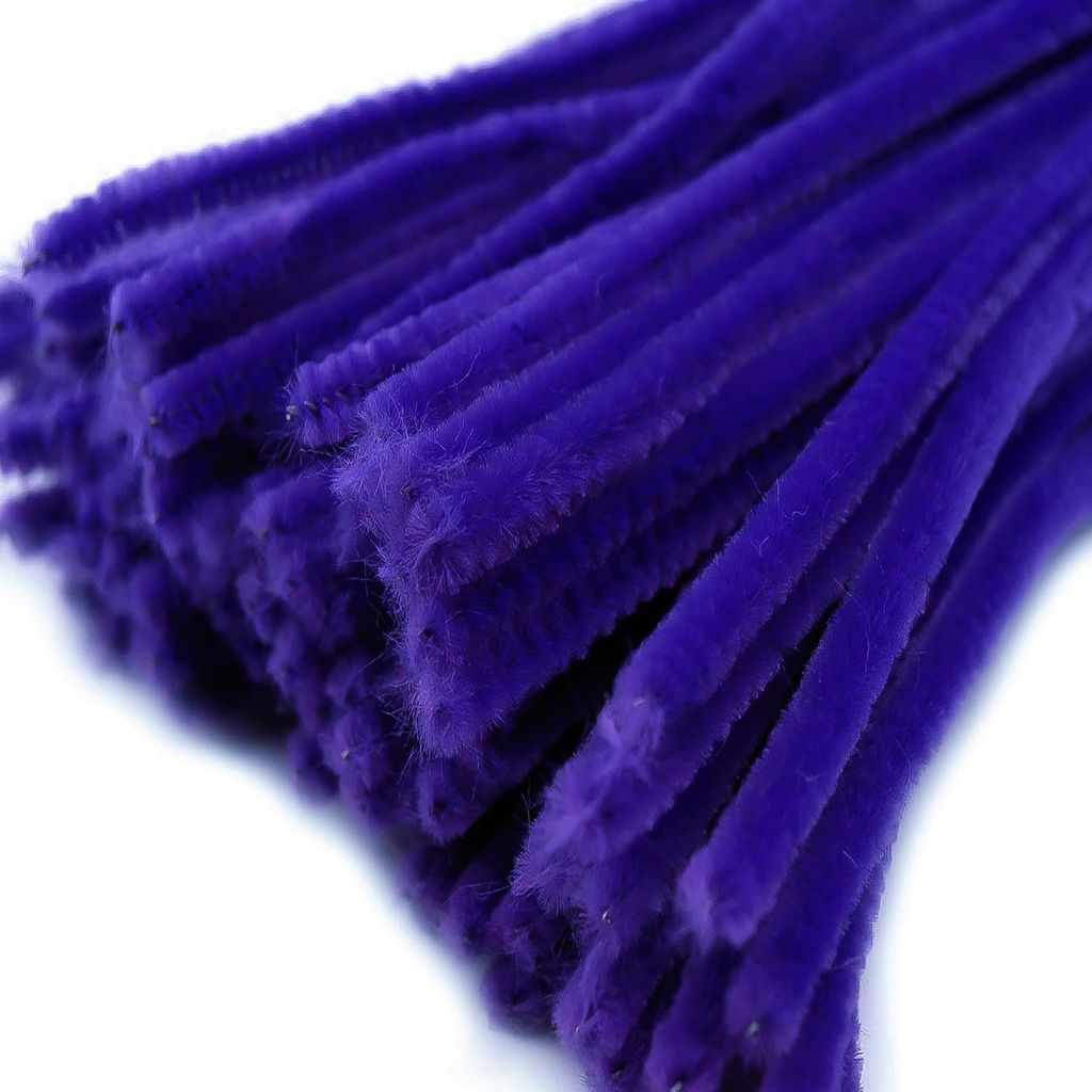 Pfeifenreiniger 20er Chenille-Draht 6mm, Länge 30cm, blau