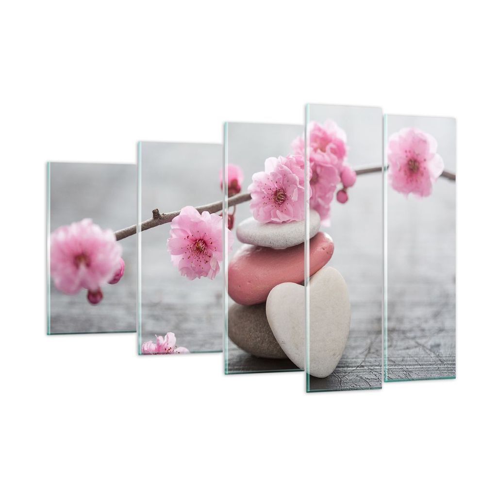 Bilder auf glas - Yoga weiblich Blume Gesundheit - 150x100cm - Glasbilder - Wandbilder - Kunstdruck - zum Aufhängen bereit - Wanddekoration aus Gl...