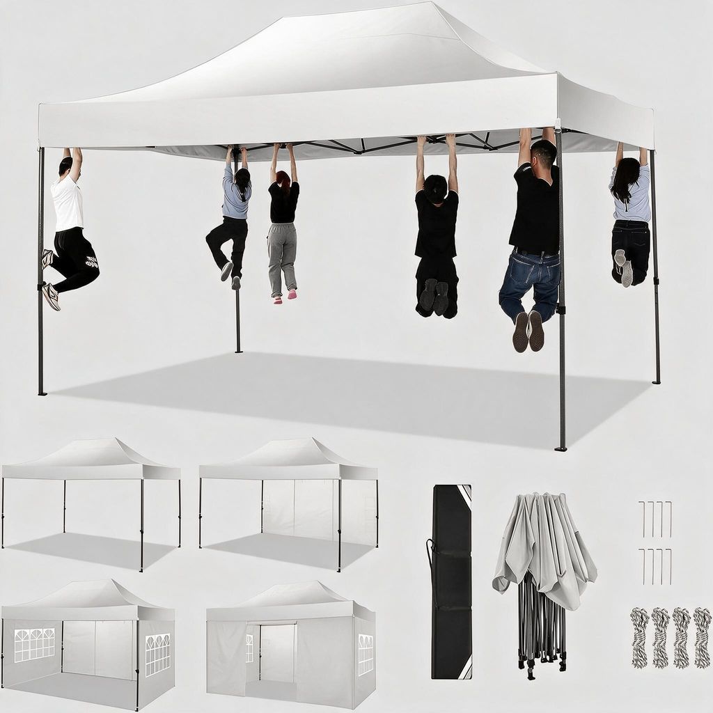 Pavillon pliable 3x4,5m, tente de jardin pour jardin Image du produit 