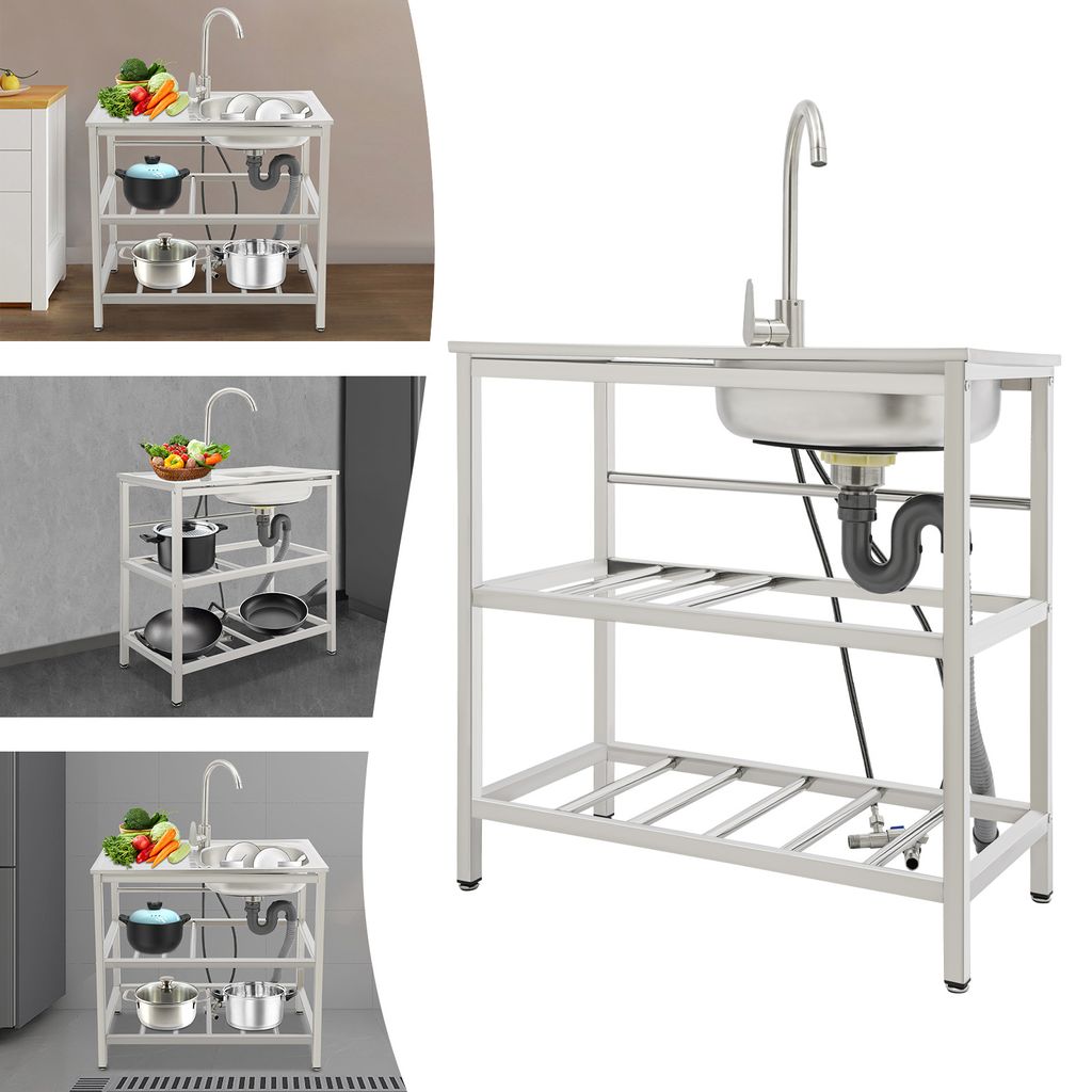 Sinks 75*40*78cm Volně stojící dřez Kuchyňský dřez z Obrázek produktu 1