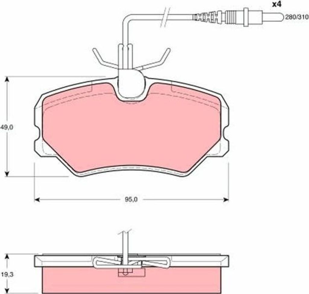 Trw Bremsbelagsatz, Scheibenbremse Vorderachse GDB1039