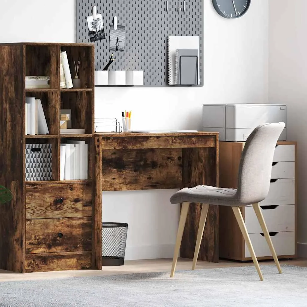 Maison Exclusive Scrivania Salvaspazio 80x40 Rovere Fumé Elegante