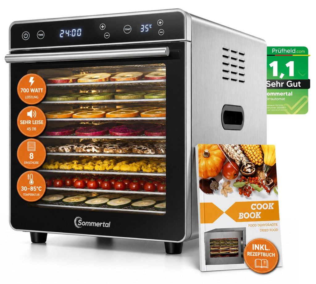 Sommertal Dörrautomat Silence 700 XXL inkl. 8 Edelstahl Produktbild 