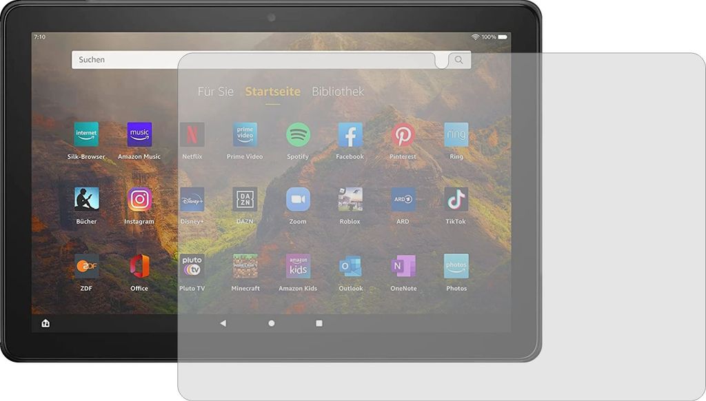 2x ANTIREFLEX Displayschutzfolie für Amazon Fire HD 10 Plus 2021 (11. Generation) seidenmatte Displayschutzfolie Antibakteriell