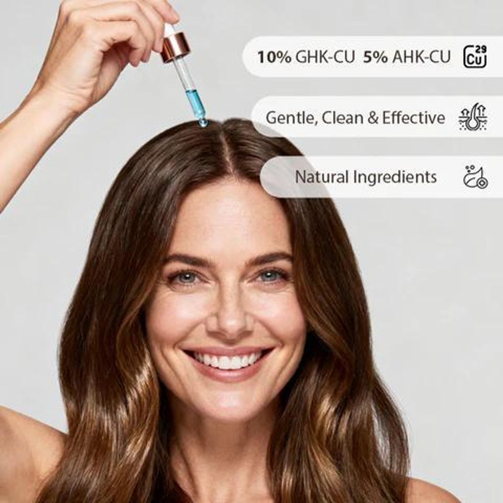 Peptyd miedziowy (GHK-Cu i AHK-Cu)  serum na porost wosw