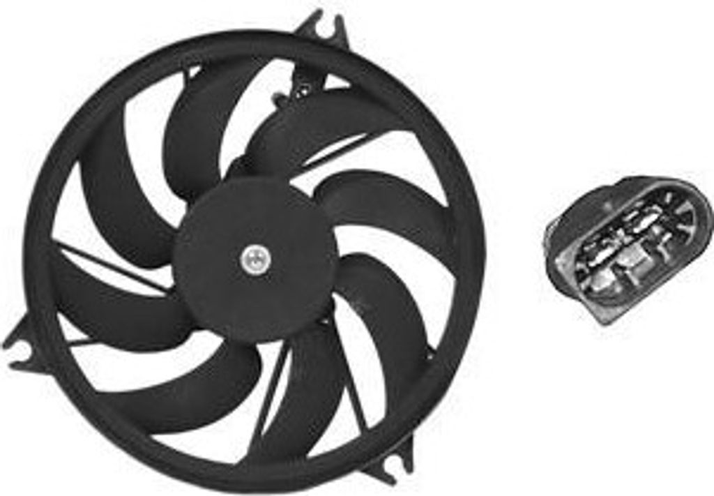 VAN WEZEL 4028746 Lüfter Motorkühlung Kühlerlüfter passend für PEUGEOT 206 Schrägheck (2A/C) Wasserkühler Ø385mm