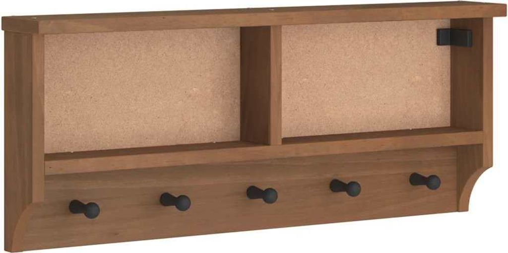 Wandgarderobe SANDNES 87x12x35 cm Massivholz Kiefer