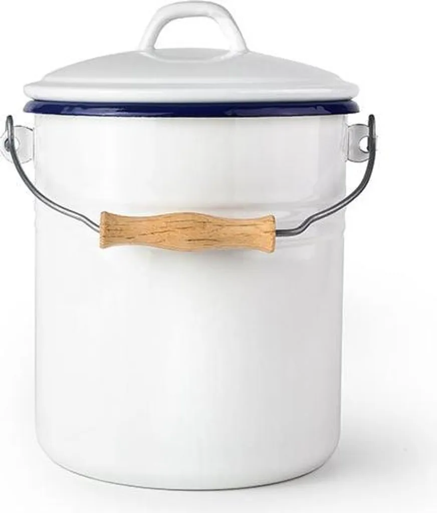 Ibili Vintage Seau à compost 6L avec couvercle hermétique transparent