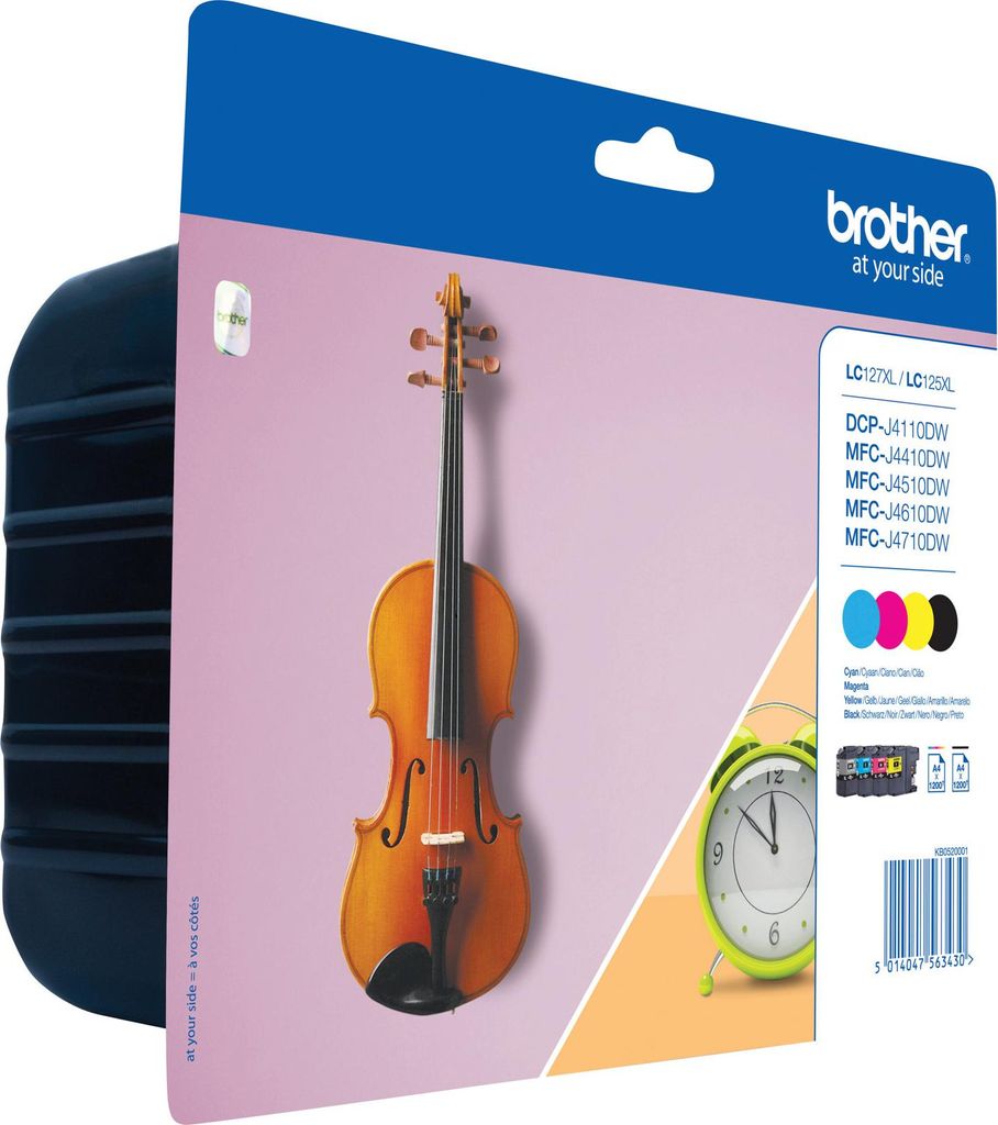 Brother LC127XLVALBP, Schwarz, Cyan, Magenta, Gelb, 4 Produktbild 