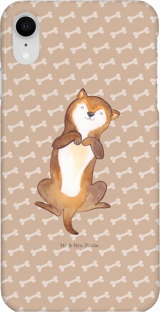 Mr. & Mrs. Panda Iphone XR Handyhülle Hund Streicheln - Hundeglück - Geschenk, Sprüche, Süß, Hundeliebe, Handy Case, Premium Kunststoff, Hunde...