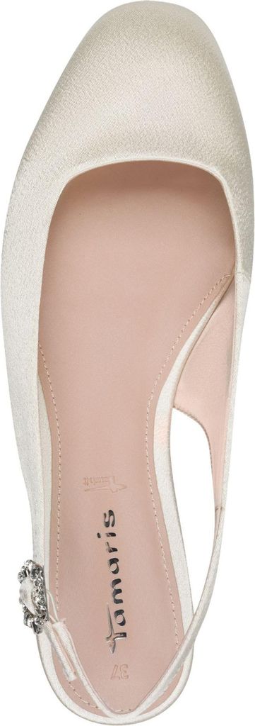 Tamaris Damen Pumps Karree vegan 1-29425-46, Größe:40 EU, Farbe:Weiß