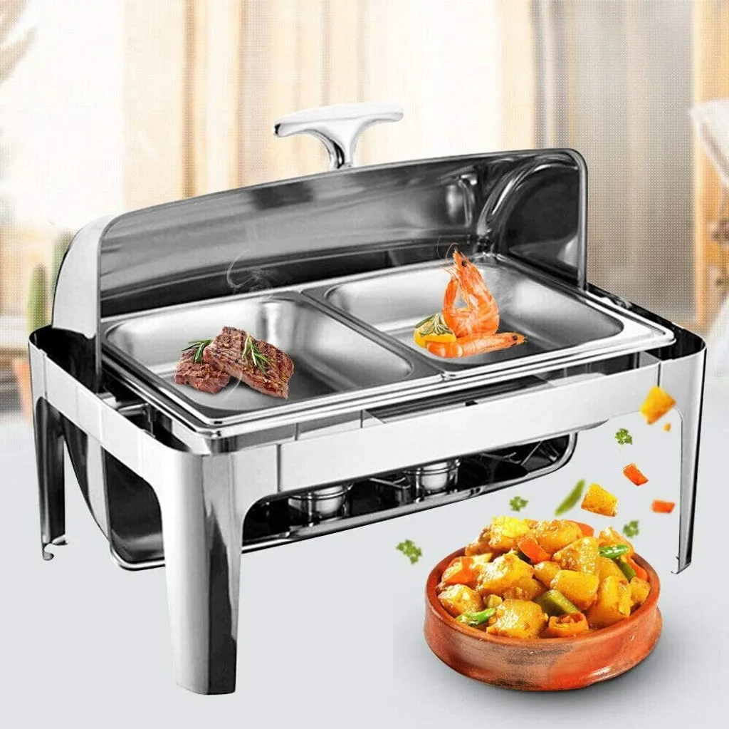 Chafing Dish 9L Inox : Gardez vos Plats au Chaud pour Buffet et Catering